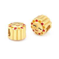 Pulseras de Brass Dorado Mate 4PCS Grande Agujero Abalorios para Hacer Joyas DIY - details 154