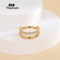 Piercing de titanio G23 con bisagras para mujer, aros de piedra cz para nariz, cartílago de la oreja, tragus, pendientes de hélice, piercing, joyería para el cuerpo - details 17