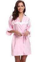 Bata de satén para mujer, lencería íntima, ropa de dormir sedosa, regalo de boda nupcial, bata de baño tipo kimono informal, camisón Sexy - details 30