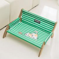Sofá para mascotas sencillo y resistente al desgaste, cama para perros desmontable reclinable a rayas para gatos, transpirable y a prueba de humedad, para el hogar - details 1