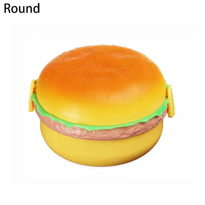 Juego de villa, tenedor, hamburguesa, recipiente para comida, bento, plato frío de doble capa - 1