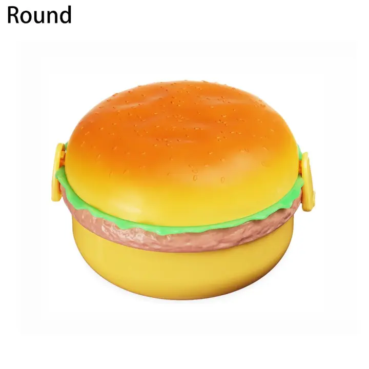 Juego de villa, tenedor, hamburguesa, recipiente para comida, bento, plato frío de doble capa - 1