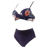 Conjunto de Bikini Sexy de dos piezas para mujer, ropa de playa Unicolor con realce, Tr de verano, Bikini Triangular, baño Ba de cintura, 2024 - details 45