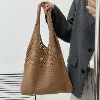Bolso De Hombro Vintage Tejido Con Agujeros Para Mujer Gran Capacidad Bolso De Compras Bohemio Veraniego Para Playa Y Viajes - details 21