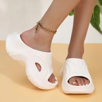 Sandalias de cuña con plataforma gruesa para mujer, verano 2024, impermeables, suela gruesa, sandalias de playa, pantuflas suaves de EVA para mujer, chanclas - details 22