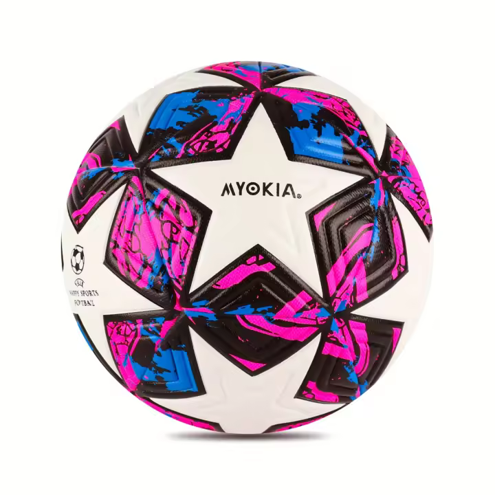 MYOKIA-Balón de fútbol de cuero, diseño sin costuras, tamaño estándar 5, duradero y duradero, 1 Pieza - 1