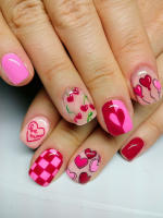 ARTAUG 24PCS Uñas Postizas De Presión Cuadradas Medianas Y Brillo Negro Con Polvo Uñas De Color Caramelo Para Verano Adornos Para Uñas - details 34