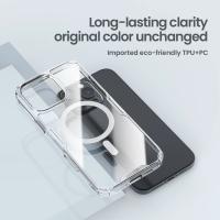 NILLKIN para IPhone 16 Pro Max 16 Plus 15 Pro Max 15 Pro 14 Pro Max 14 Pro MagSafe funda de teléfono de silicona suave transparente magnética - details 2