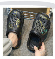 Sandalias de playa huecas antideslizantes con punta cerrada de EVA informal para hombre, dedos de los pies para el hogar - details 3