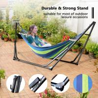 Hamaca con Soporte Plegable para Jardín Patio Trasero Playa Mochileros, Multicolor,255cm,Carga MAX 120kg - details 26