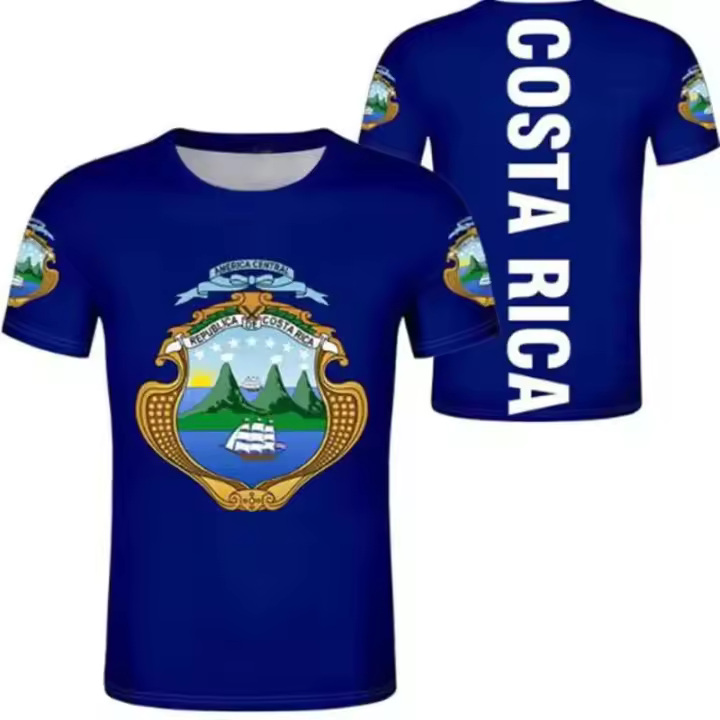 Costarica diseña ropa de calle náutica estampada para hombre, para una impresión cómoda, y camisetas antiencogimiento a pedido - 1