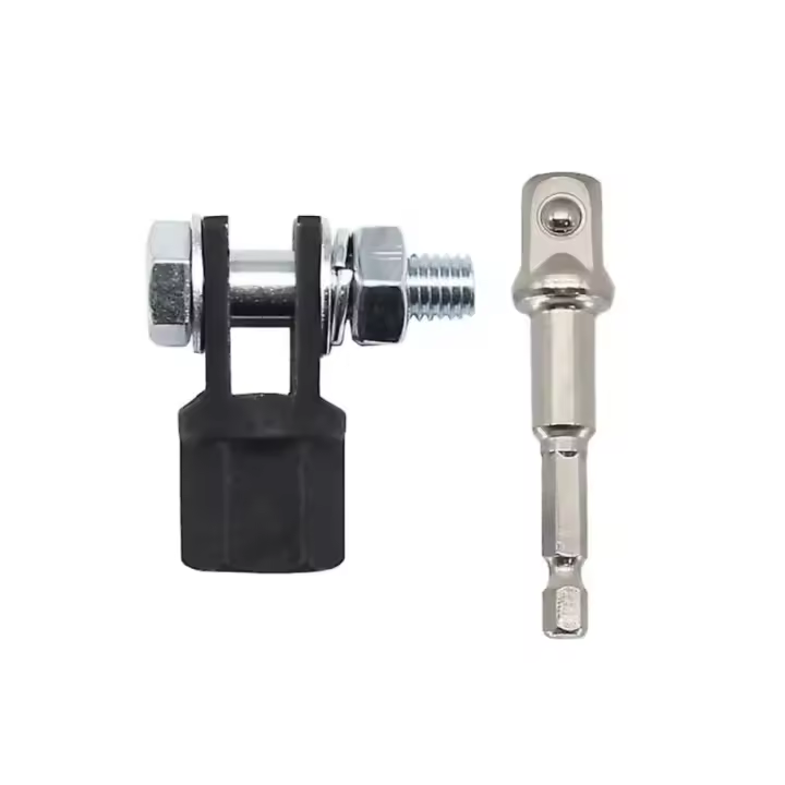 Útil adaptador Jack de 1/2 pulgadas, adaptador de acero resistente a impactos, adaptador de herramienta de llave, adaptadores de taladro de doble orificio - 1