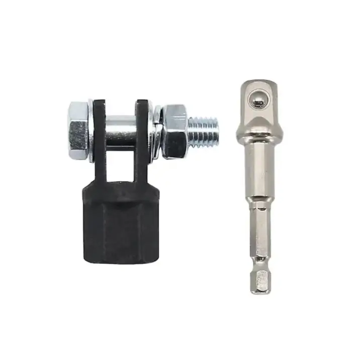 Útil adaptador Jack de 1/2 pulgadas, adaptador de acero resistente a impactos, adaptador de herramienta de llave, adaptadores de taladro de doble orificio - 1
