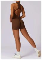 Monos deportivos sin mangas V Back Scrunch Traje de yoga de una pieza con cremallera - details 21