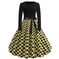 Vestido de fiesta elegante con estampado de notas musicales, vestidos Midi informales Retro Vintage para primavera y otoño - details 16