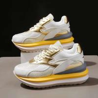 Nuevos tacones altos de plataforma de alta calidad, cuero femenino, moda femenina, calzado deportivo informal, 2025 - details 3