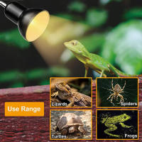 Lámpara de calor para reptiles, luz solar de espectro completo UVA UVB con Clip giratorio e interruptor para acuario, color blanco y negro - details 7