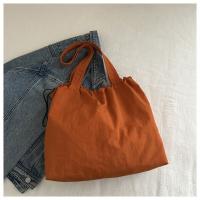 Bolsos de mano coreanos simples con cordón, bolso de compras ligero de gran capacidad, bolso de hombro informal con letras de diseñador para mujer - details 20