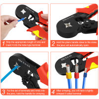 A kit de herramientas de soldadura de alambre: herramienta de soldadura para conectores eléctricos herramienta de crimpado de terminales de cables y abrazaderas de crimpado material de embalaje plástico acero - details 4