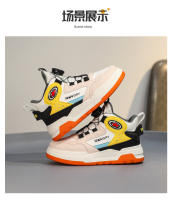 Nuevos zapatos de plataforma alta con botón giratorio para niños de moda, superficie de cuero para niños de hip-hop - details 9
