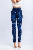 Body de mezclilla estampado para mujer, leggings elásticos, cintura alta, levantamiento de cadera, pantalones Kasur, entrenamiento, correr, gimnasio - details 1