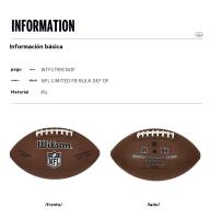 Balón Oficial Wilson NFL Tamaño 9 Estándar - PU de Alta Resistencia para Entrenamiento Profesional y Competición para Adultos - details 2