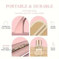 Bolsa de aseo portátil para mujer con gancho, organizador de cosméticos de viaje plegable, bolsa de maquillaje sin perfume - details 3
