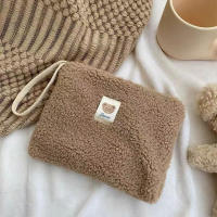 Bolsa De Cosméticos De Pelo De Oveja Lobo Organizador De Maquillaje Kawaii Bolsa De Viaje Monedero Almacenamiento Doméstico Accesorio - details 7