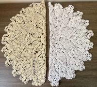 Posavasos ENCE vintage y chic hecho a mano de crochet de algodón natural RD de 60 cm, mantel para una sola persona, funda de sofá - details 2
