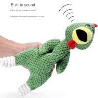 Juguete de peluche masticable con forma de gallo para mascotas, resistente a las mordeduras, creativo, juguete con sonido para apretar, divertido, alivia el aburrimiento, juguete para masticar para perros - details 6