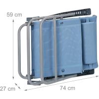 Plegable con Reposacabezas, Abrebotellas y Reposabrazos, Sintético-Acero, Gris - details 13