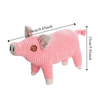 Juguete interactivo para masticar para perros, juguete de peluche con sonido chirriante de dibujos animados, resistente a mordeduras, juguetes para perros con forma de cerdo súper suave para exteriores - details 0