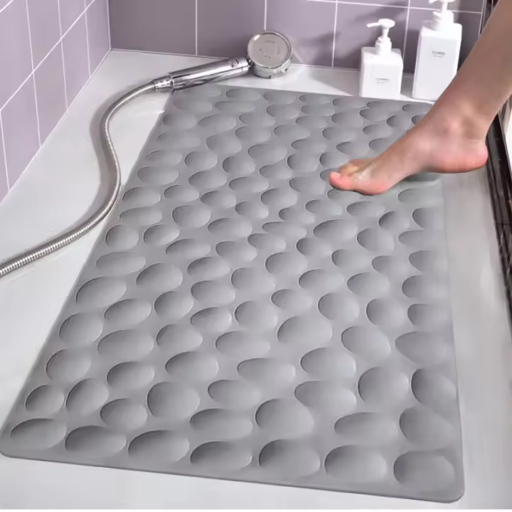 Baño largo impermeable alfombra antideslizante hogar inodoro con ventosa alfombra de plástico baño ducha alfombra resistente a la suciedad - 1