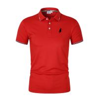 Camiseta transpirable para hombre, POLO de negocios y ocio, ropa de manga corta a la moda, jerséis cómodos de Color sólido, nove - details 1