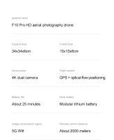 Dron 4DRC F10 con GPS, 4K, cámara Dual HD, gran angular, 5G, WIFI, Fpv, Quadcopter, Motor sin escobillas, UAV aéreo plegable para evitar obstáculos - details 17