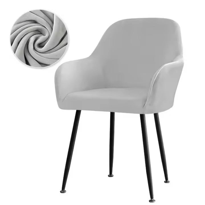 Funda elástica de brazo alto para sillas de comedor, fundas de asiento cálidas para sala de estar, banquetes de boda, hotel - 1