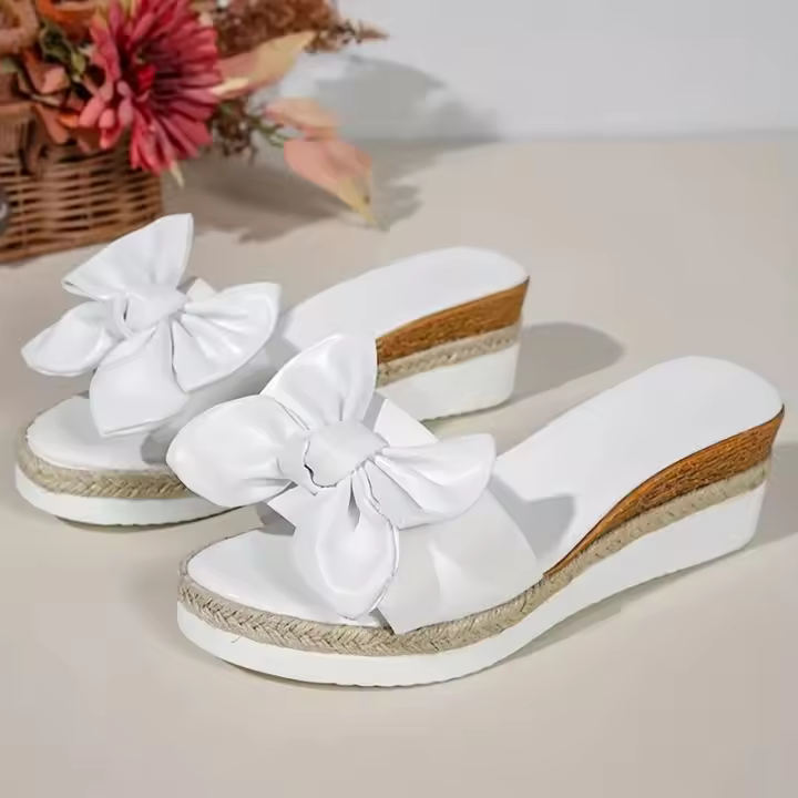 Zapatos de tacón de cuña para mujer, zapatillas elegantes, moda de verano - 1