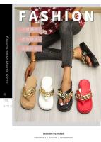 Sandalias de cadena con chanclas de verano a la moda para mujer, nuevas zapatillas de exterior con punta redonda y parte inferior gruesa de talla grande - details 8