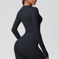 Camisetas de Entrenamiento Sin Costuras para Mujer Ropa Deportiva de Yoga de Manga Larga - details 9