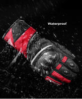 Guantes cálidos de fibra de carbono para motocicleta, impermeables, a prueba de viento, de cuero, reflectantes, para Invierno - details 6
