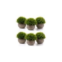 Plantas Artificiales Plásticas Flor Decorativa en Maceta Lleno de Color para Oficina en Casa Paquete de 6 - details 15