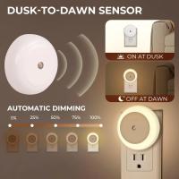 Luces LED nocturnas para uso doméstico, luz nocturna con enchufe en la pared, de anochecer a amanecer, con Sensor automático, pequeña y cálida, 0,5 W, 2 piezas - details 1