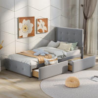 Cama de Almohada Ajustable en Altura 90 x 200 cm Marco de Muebles para Hogar - details 1
