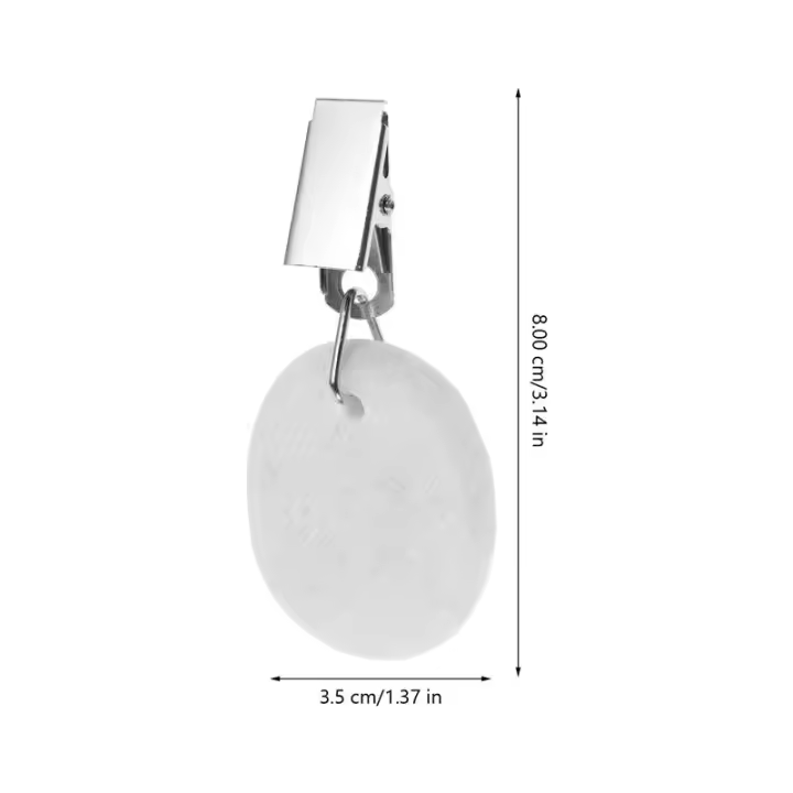 4 Uds. Mantel de mármol antideslizante cortina exterior colgante de ducha pesas para cortinas Clips para cubierta de mesa - 1