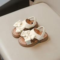 Sandalias para niñas 2025 verano nueva niña pequeña arco princesa zapatos banda elástica moda estilo extranjero zapatos de playa - details 2