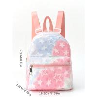 Mochila informal de gran capacidad con bordado simple e impresión, mochila escolar de viaje al aire libre transfronterizo - details 1