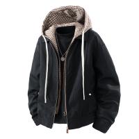 Outdoors Casual Versatile Men Tops Autumn Winter Comfort Solid Breathable Coats New Loose Big Pocket Hooded Leather Jacket Men - details 2