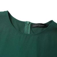 ZANZEA-Vestidos elegantes de sirena para mujer, Vestidos de fiesta ajustados con dobladillo con volantes y manga corta a la moda, bata Lisa Vintage de verano - details 6