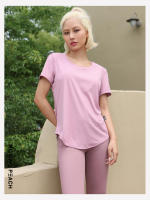 Camiseta deportiva de manga corta para mujer, Top ligero de gimnasio, suave y transpirable, CTQ - details 4