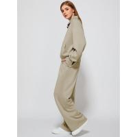 Conjunto casual de dos piezas para mujer: sudadera extragrande con media cremallera y pantalones deportivos de pierna ancha - details 37